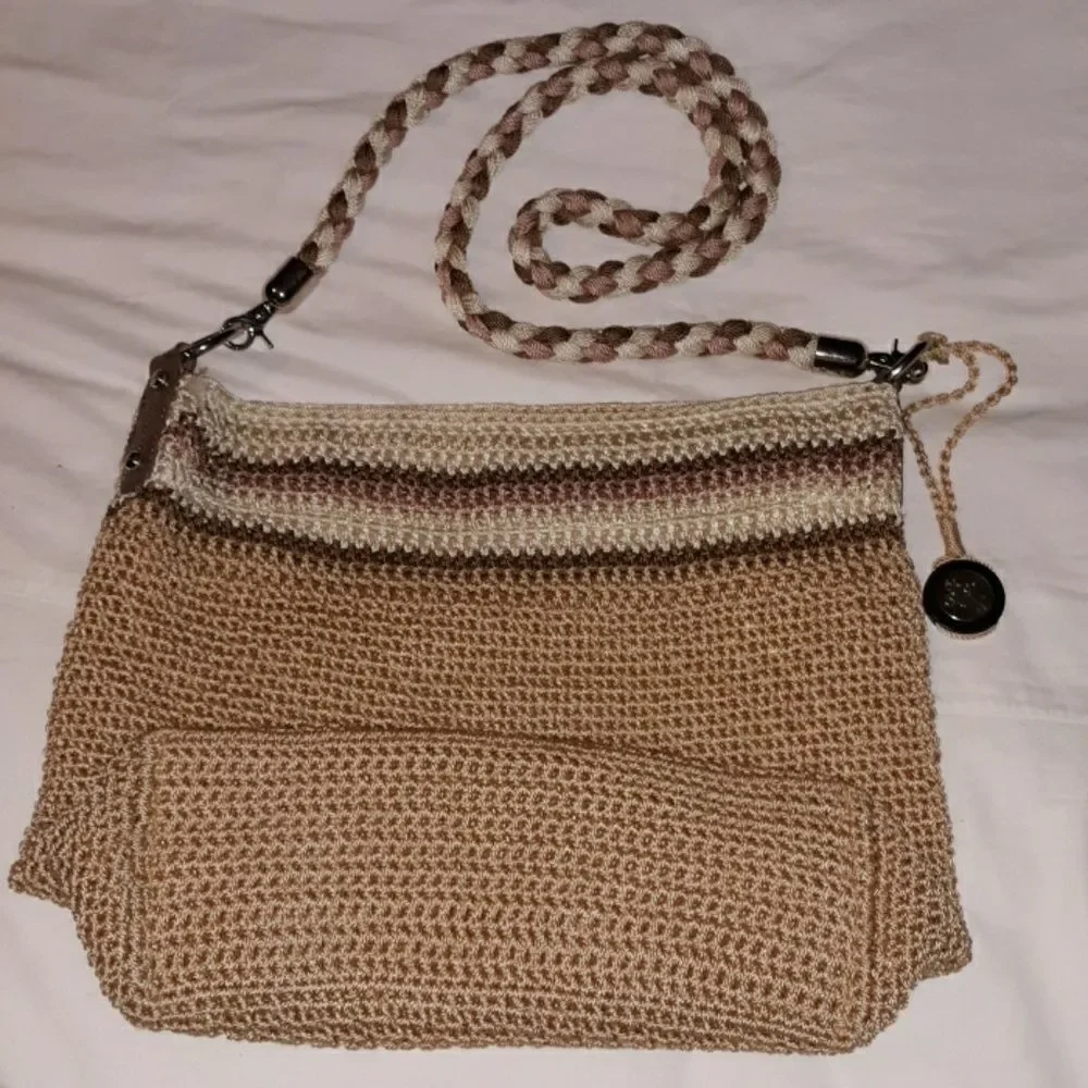 The Sak Large Woven Crocheted Shoulder Bag‎ Purse